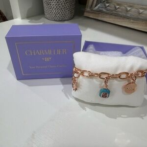 Charmelier Rose Gold Charm Bracelet